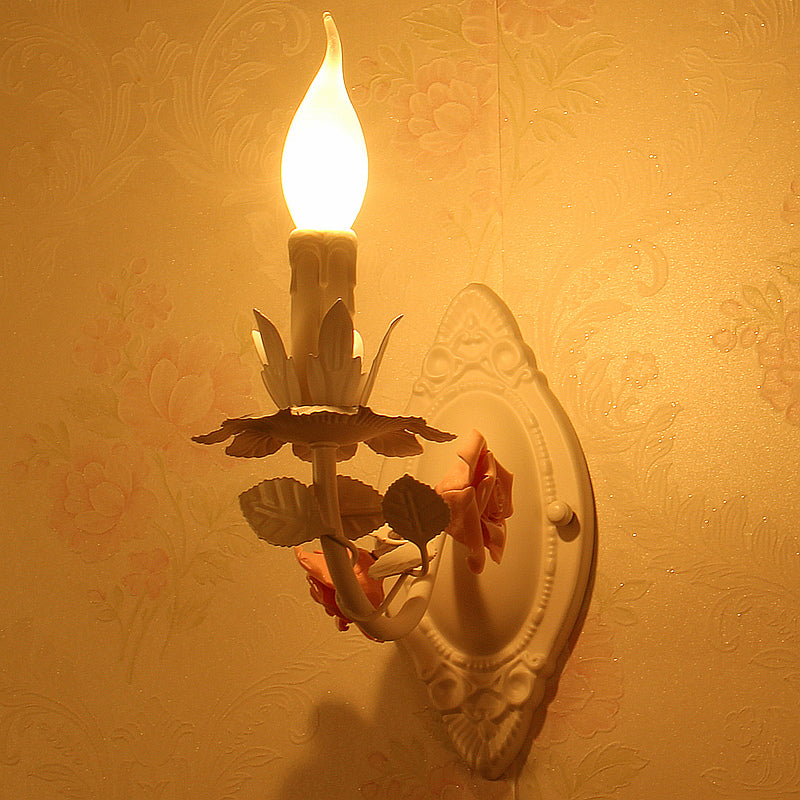 Fleurie Pastoral Candle Wall Sconce Blue/Pink