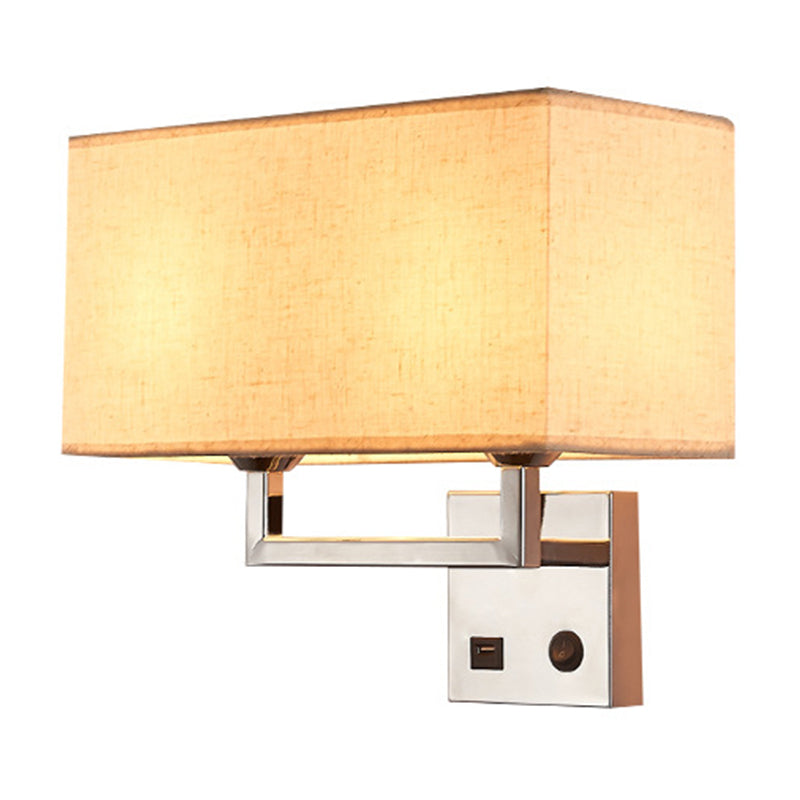 Margaux Cuboidal Fabric Wall Light Sconce