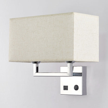 Margaux Cuboidal Fabric Wall Light Sconce