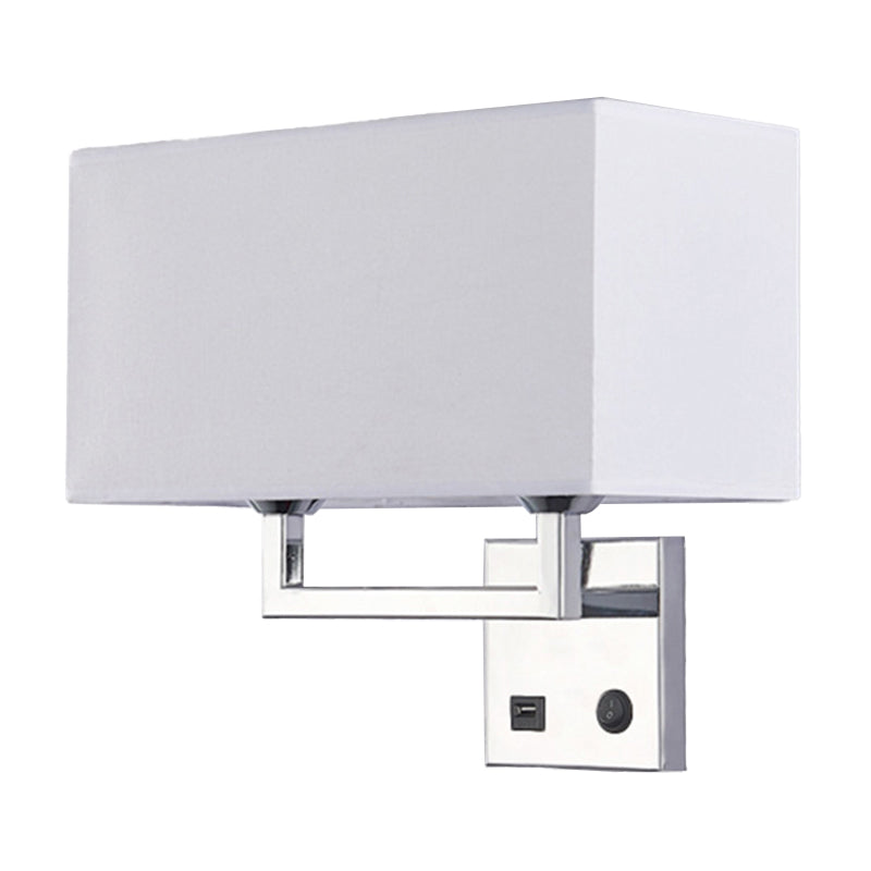 Margaux Cuboidal Fabric Wall Light Sconce