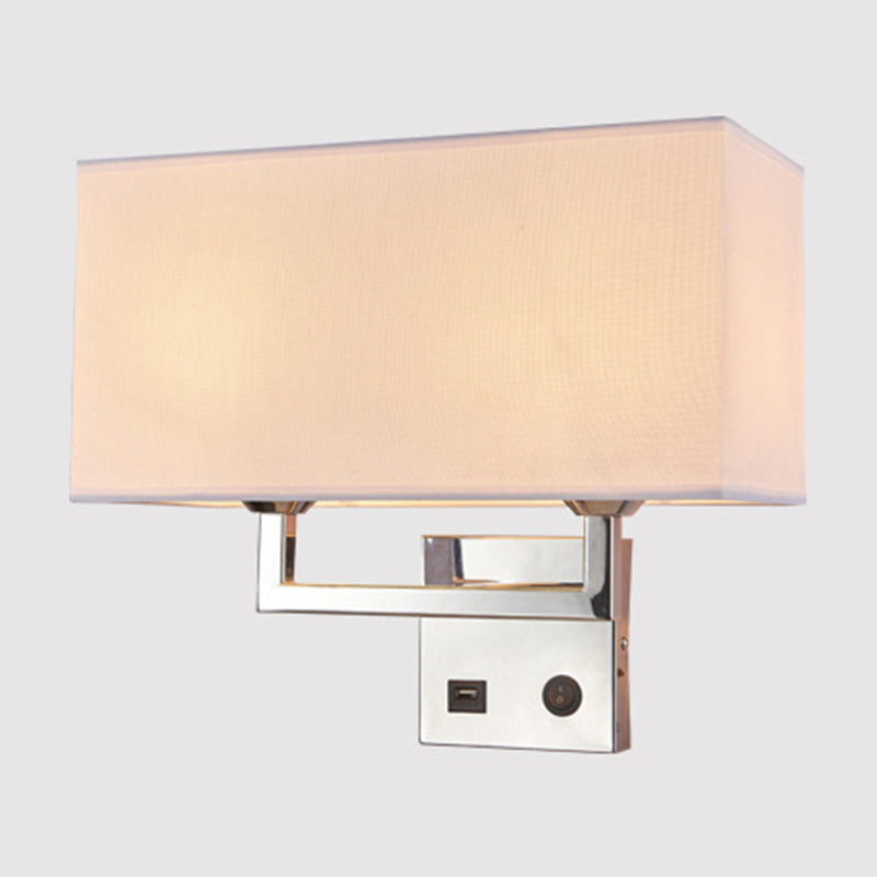 Margaux Cuboidal Fabric Wall Light Sconce