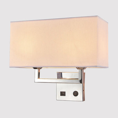 Margaux Cuboidal Fabric Wall Light Sconce