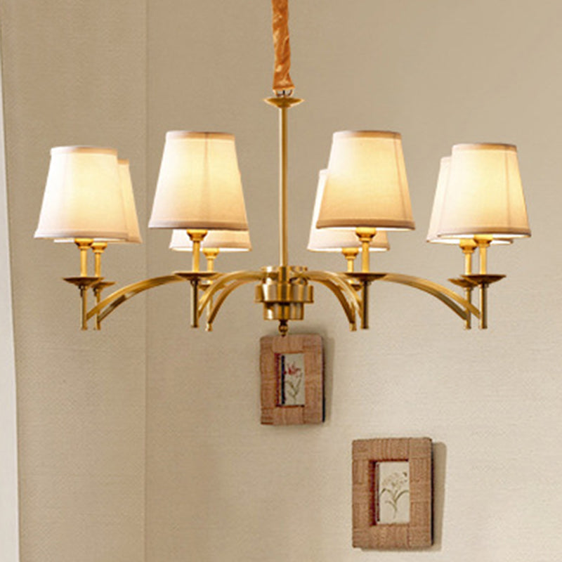 Geneviève Gold Fabric Chandelier