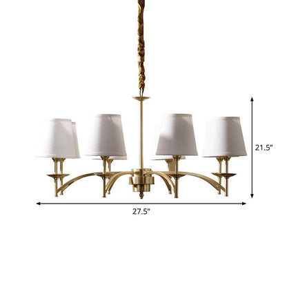 Geneviève Gold Fabric Chandelier