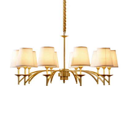 Geneviève Gold Fabric Chandelier