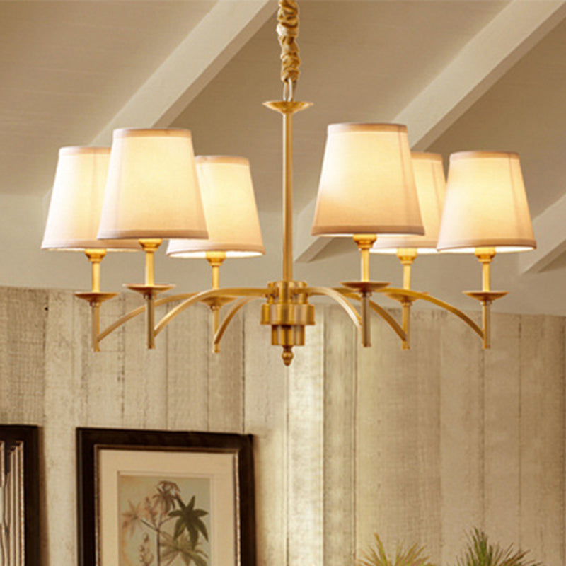 Geneviève Gold Fabric Chandelier