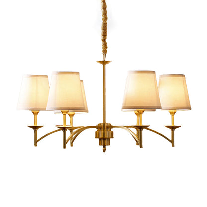 Geneviève Gold Fabric Chandelier