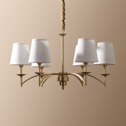 Geneviève Gold Fabric Chandelier
