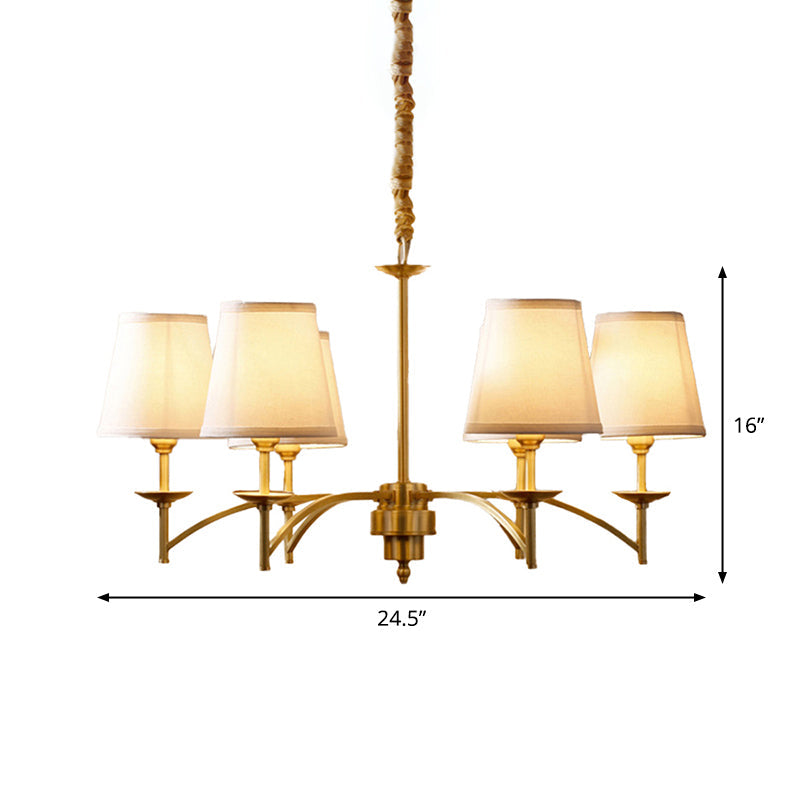 Geneviève Gold Fabric Chandelier