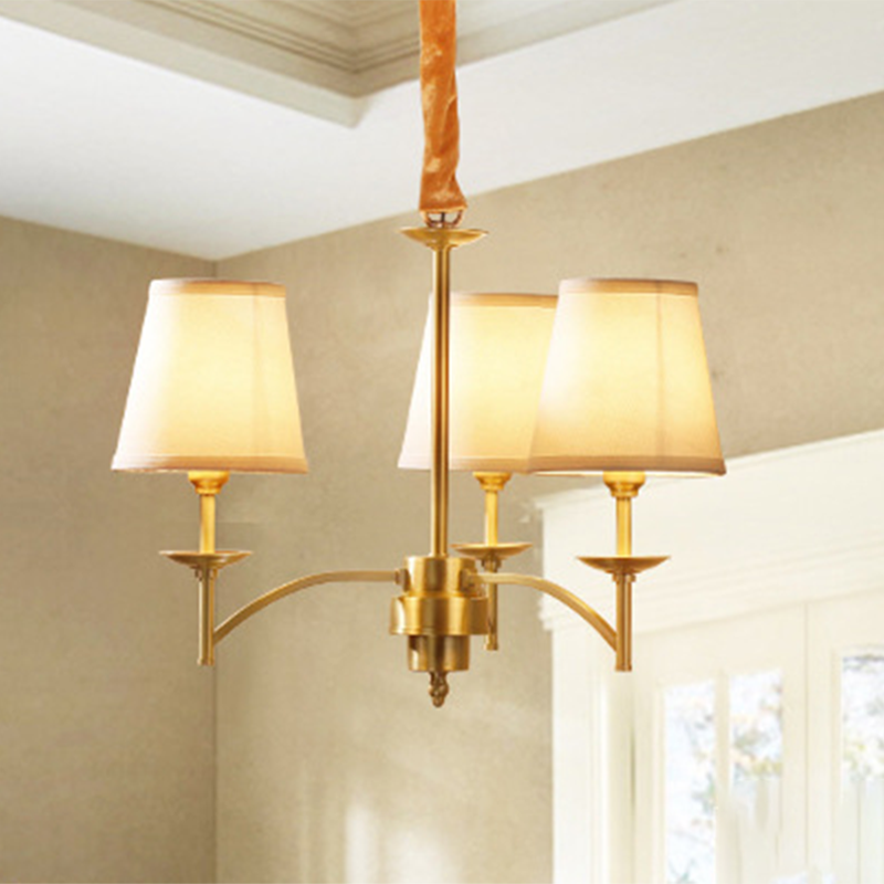Geneviève Gold Fabric Chandelier