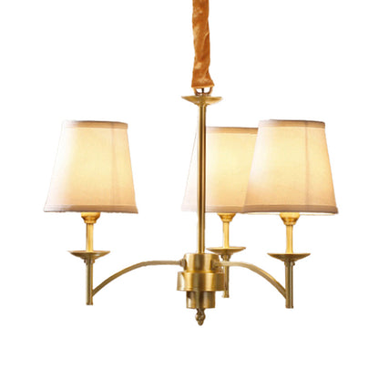 Geneviève Gold Fabric Chandelier