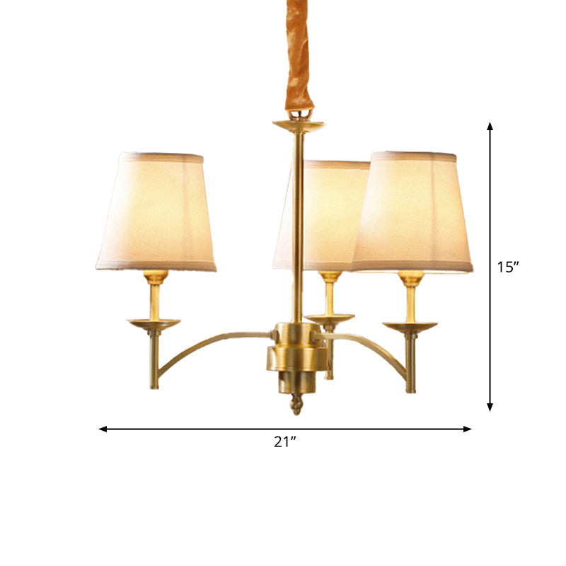 Geneviève Gold Fabric Chandelier