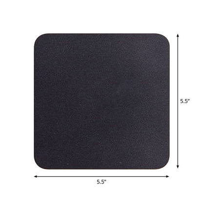 Chloé Round Square Flush LED Wall Lamp Black Sconce