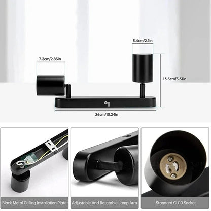 Fleur Adjustable Multi-Head Track Spotlight