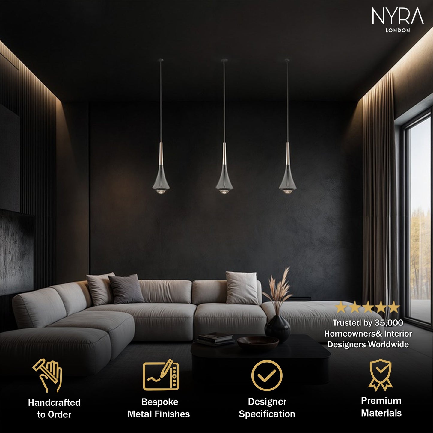 Sophie Minimalist Water Drop LED Pendant