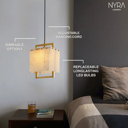 Amélie Natural Marble Cube Pendant Light