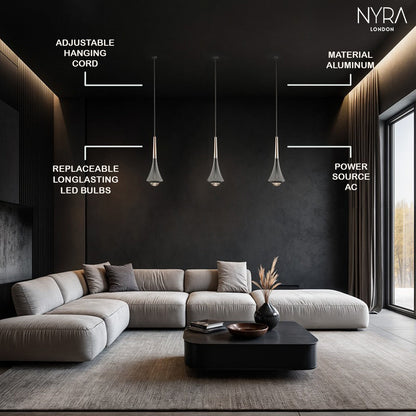 Sophie Minimalist Water Drop LED Pendant