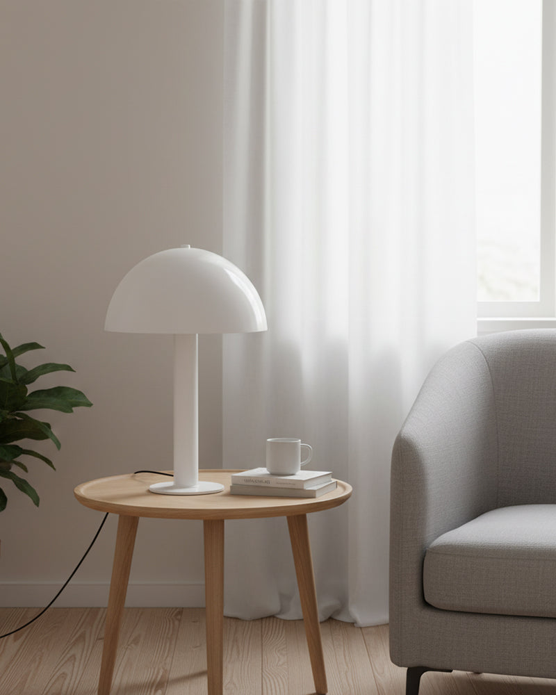 Céleste Mushroom Table Lamp with Sculptural Metal Design