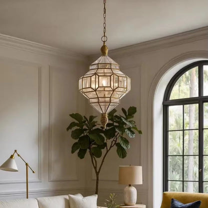 Sophie Dimlux Glass & Brass Pendant Light