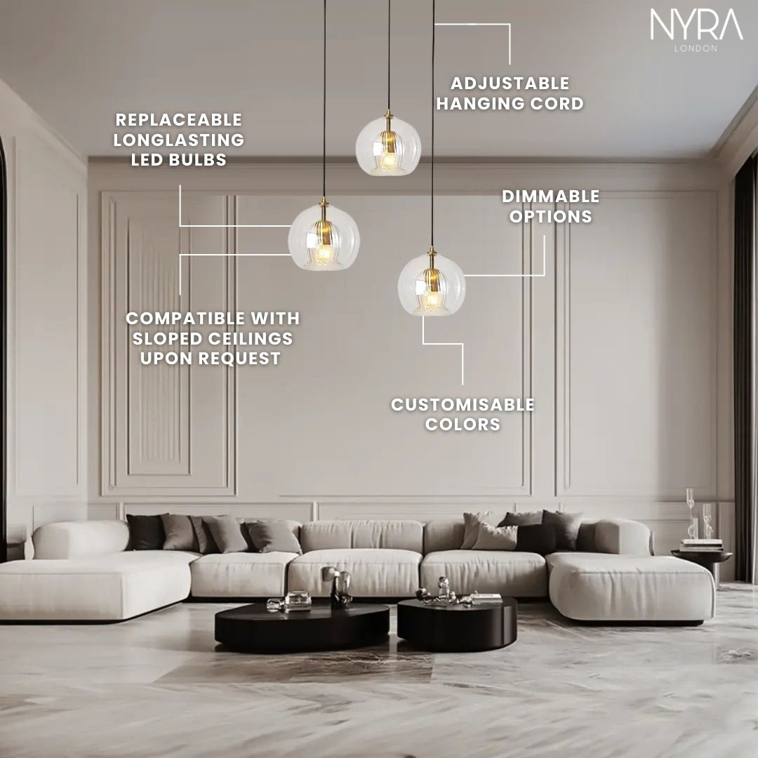 Isabella Interconnected Bubble Glass Pendant