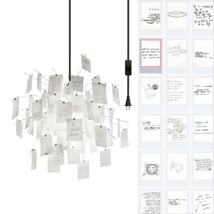 Élise Paper Art Plug-In Hanging Chandelier