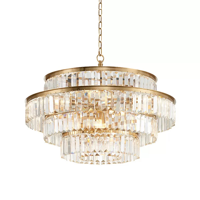 Valérie Prismatic Crystal Tiered Chandelier