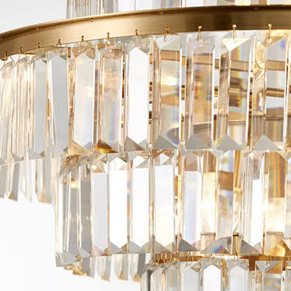 Valérie Prismatic Crystal Tiered Chandelier