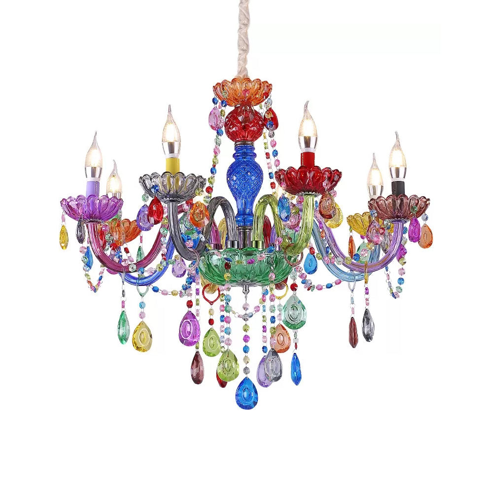 Sophie Crystal Teardrop Pendant Light Multi-Colored