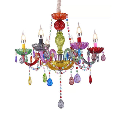 Sophie Crystal Teardrop Pendant Light Multi-Colored
