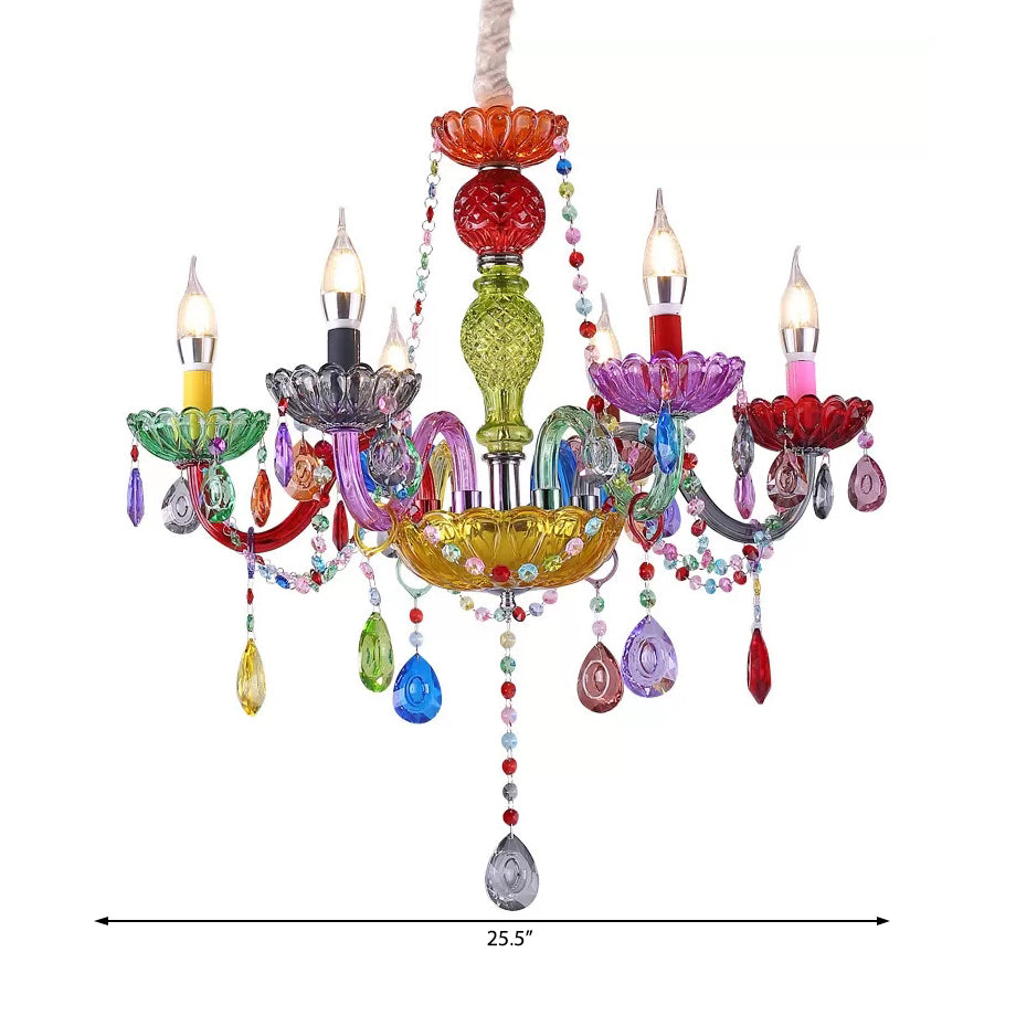 Sophie Crystal Teardrop Pendant Light Multi-Colored