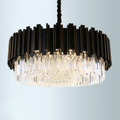 Sabrina Black Drum Crystal Chandelier