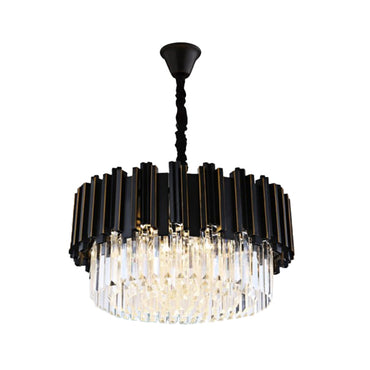 Sabrina Black Drum Crystal Chandelier