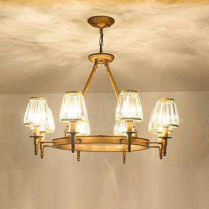 Adrienne Faceted Crystal Conic Chandelier