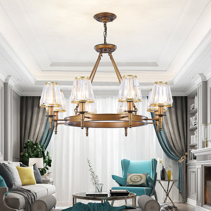 Adrienne Faceted Crystal Conic Chandelier