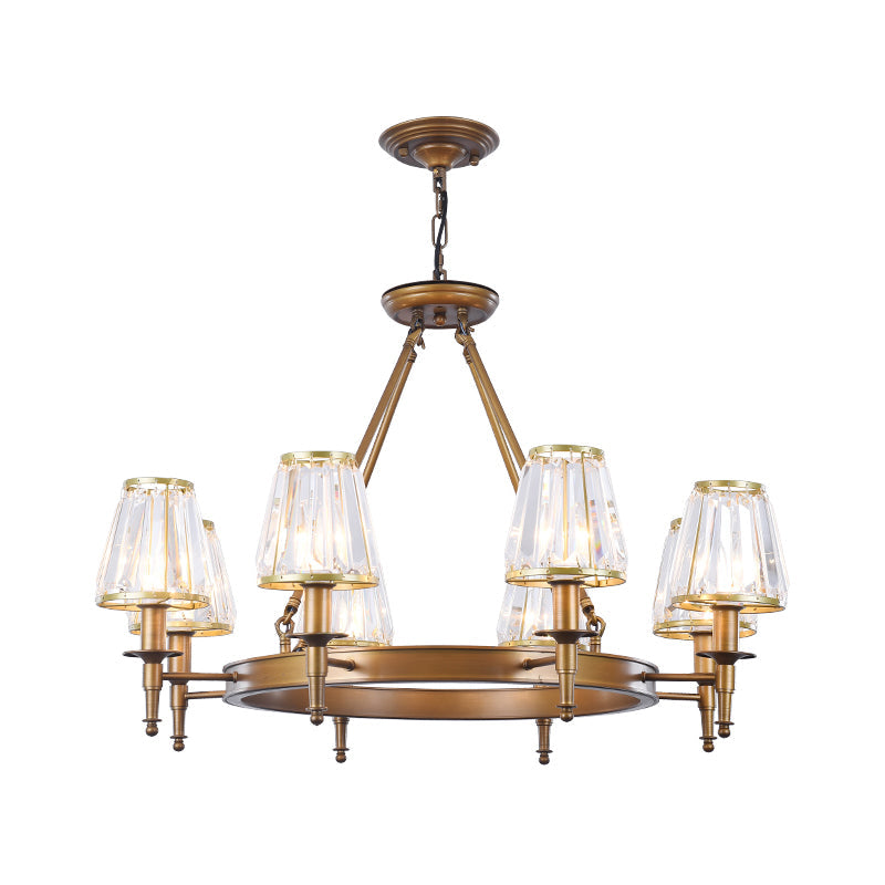 Adrienne Faceted Crystal Conic Chandelier