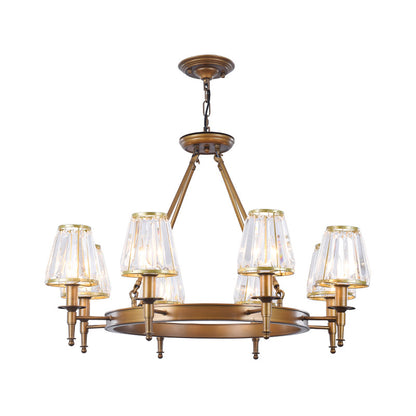 Adrienne Faceted Crystal Conic Chandelier