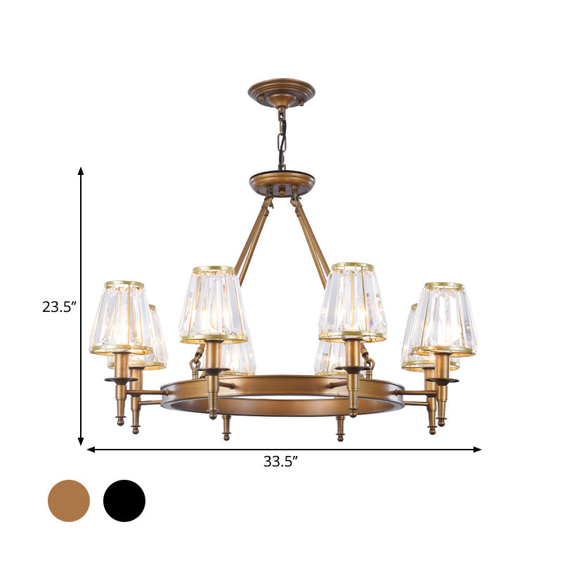 Adrienne Faceted Crystal Conic Chandelier