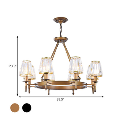 Adrienne Faceted Crystal Conic Chandelier