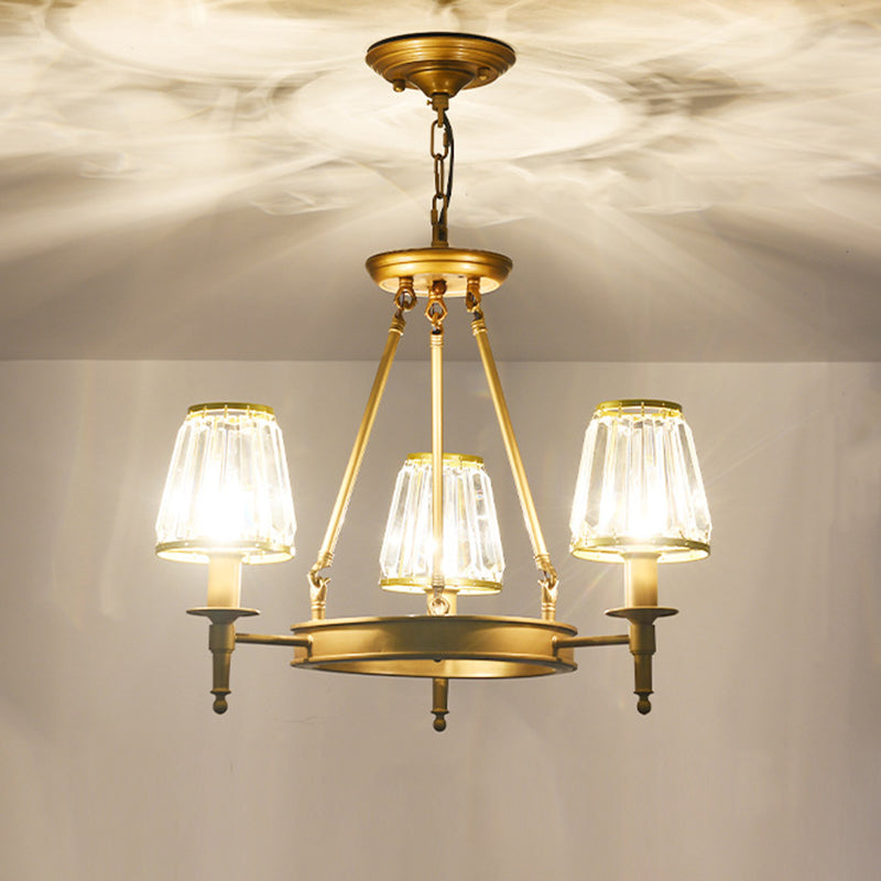 Adrienne Faceted Crystal Conic Chandelier