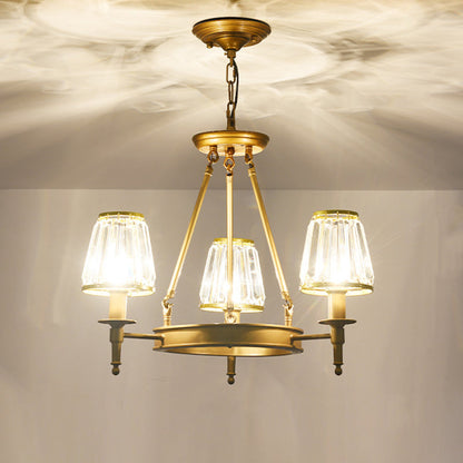 Adrienne Faceted Crystal Conic Chandelier