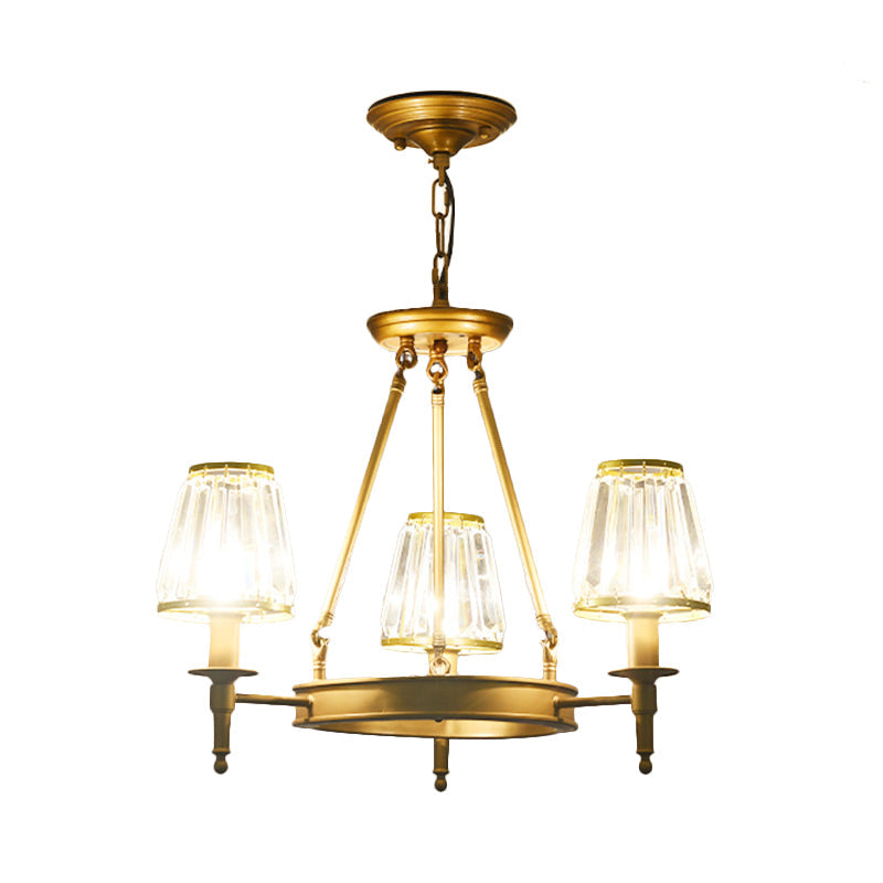 Adrienne Faceted Crystal Conic Chandelier