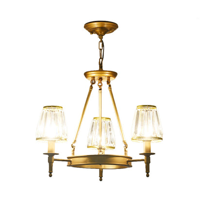 Adrienne Faceted Crystal Conic Chandelier