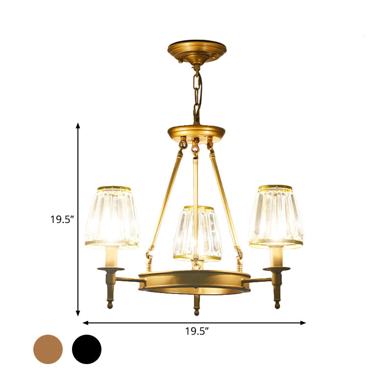 Adrienne Faceted Crystal Conic Chandelier