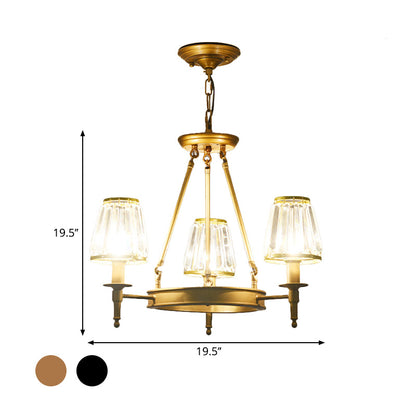 Adrienne Faceted Crystal Conic Chandelier