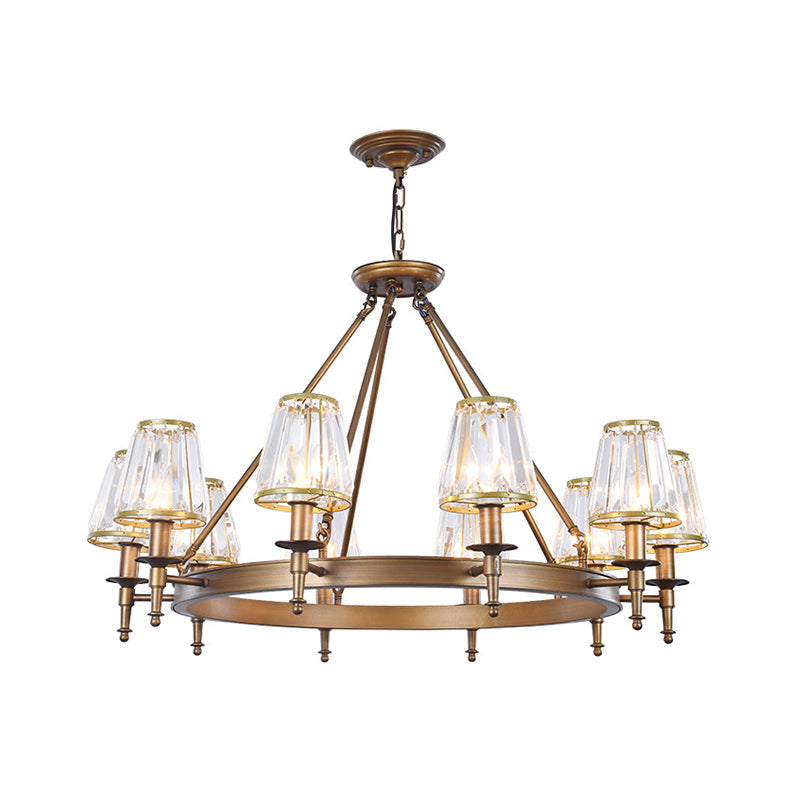 Adrienne Faceted Crystal Conic Chandelier