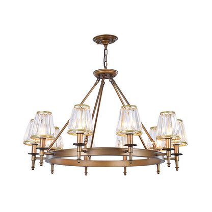 Adrienne Faceted Crystal Conic Chandelier