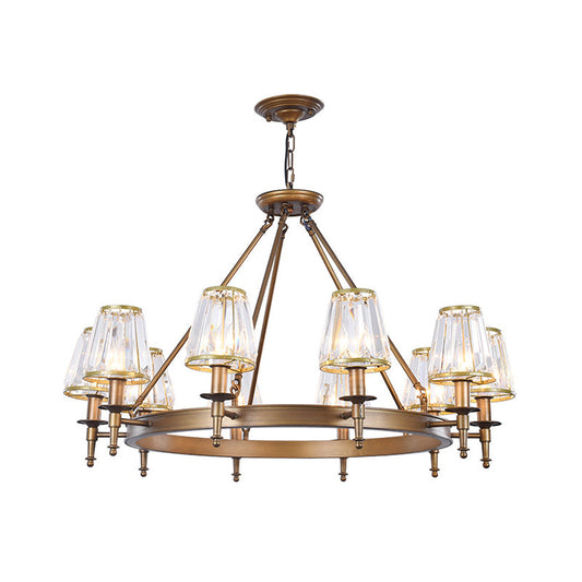Adrienne Faceted Crystal Conic Chandelier