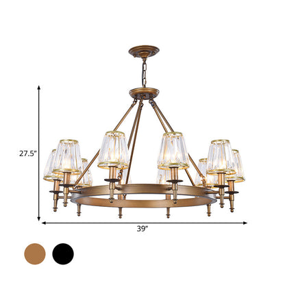 Adrienne Faceted Crystal Conic Chandelier