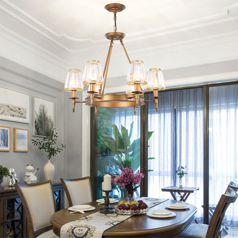 Adrienne Faceted Crystal Conic Chandelier