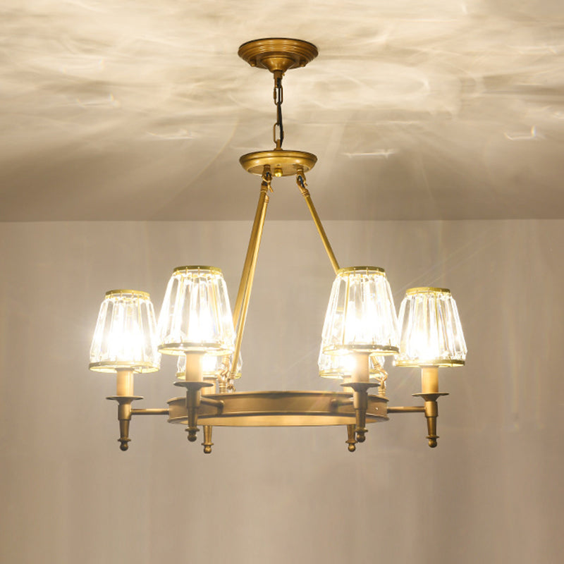Adrienne Faceted Crystal Conic Chandelier